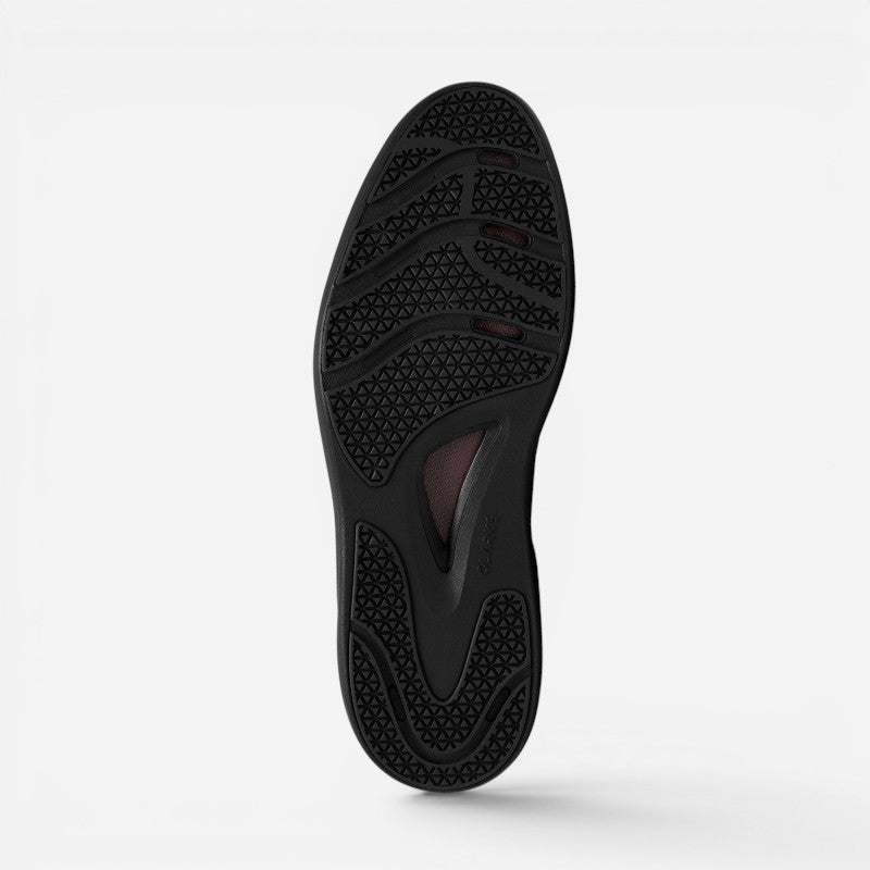 Men's Code H Plain Black Smooth Leather