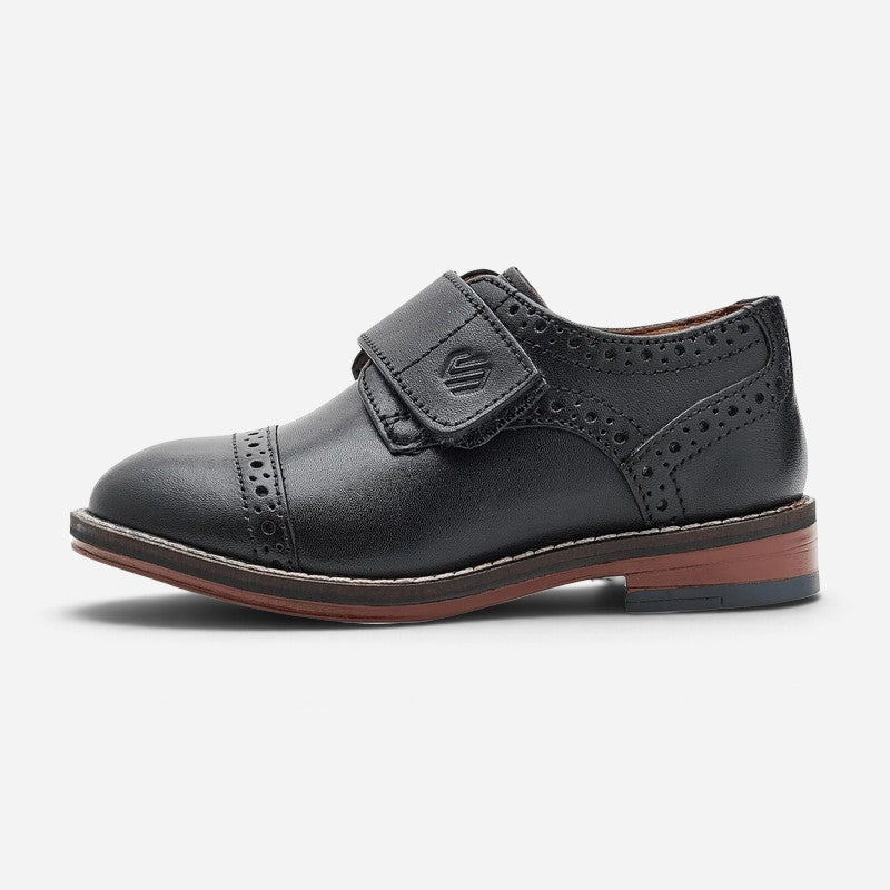 Little Kid's Conard Cap Toe Black Full Grain Leather